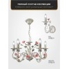 Люстра с хрусталем подвесная с цветами 5 ламп S1132-5