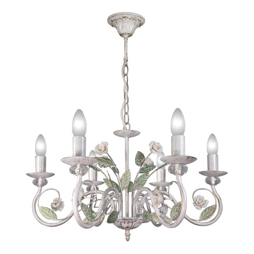 Люстра подвесная с цветами 6 ламп S1282-6