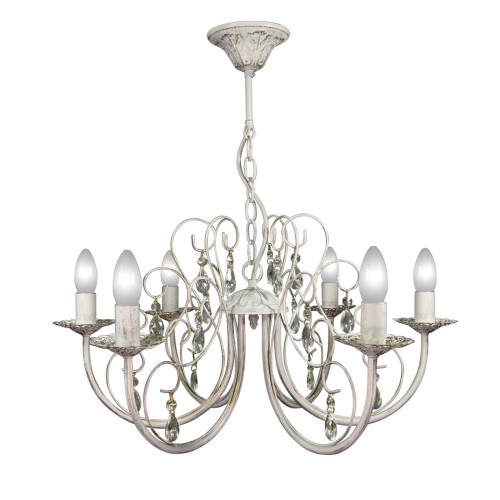 Люстра с хрусталем подвесная 6 ламп классика S1208-6