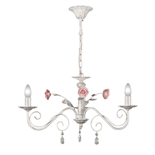 Люстра подвесная с цветами 3 лампы S1034-3