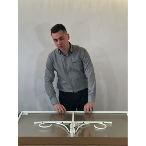 Козырёк над входной дверью металлический S4003 Белый