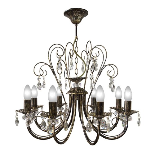 Люстра с хрусталем подвесная 8 ламп S1109-8