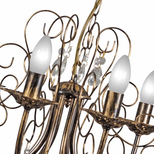 Люстра с хрусталем подвесная 6 ламп S1012-6