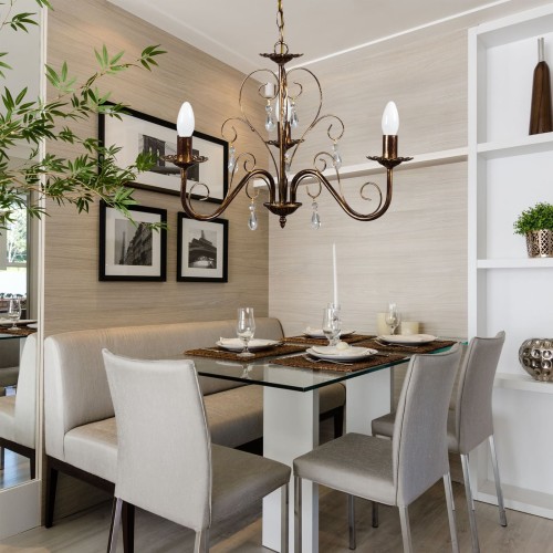 Люстра с хрусталем подвесная 3 лампы S1024-3