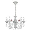 Люстра с хрусталем подвесная с цветами 5 ламп S1205-5