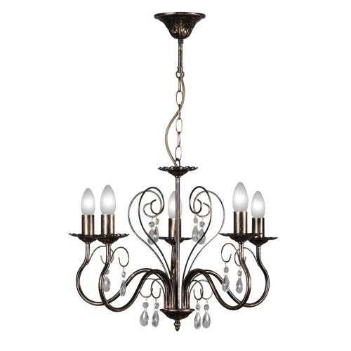 Люстра подвесная с хрусталем 5 ламп S1031-5