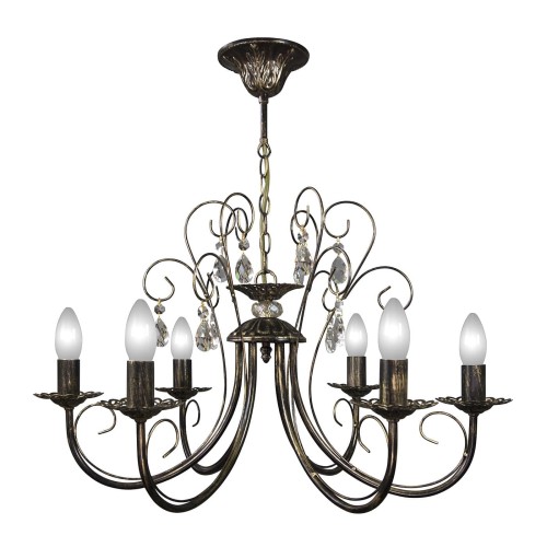 Люстра с хрусталем подвесная 6 ламп S8063-6