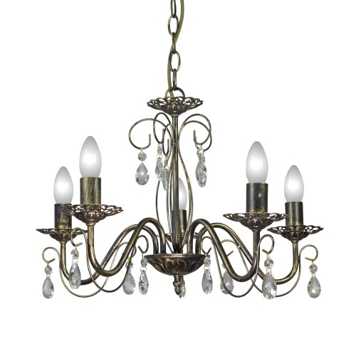 Люстра с хрусталем подвесная 5 ламп S8067-5