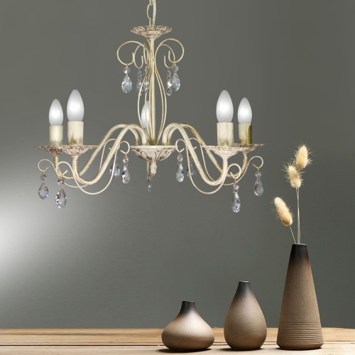 Люстра с хрусталем подвесная 5 ламп S8068-5