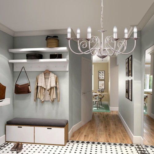 Люстра подвесная с хрусталем 6 ламп S1043-6