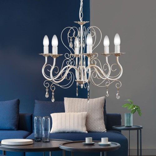 Люстра подвесная с хрусталем 6 ламп S1021-6