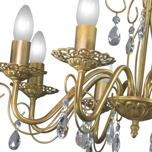 Люстра подвесная 8 ламп хрусталь Аврора S1195-8