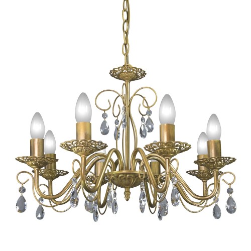 Люстра подвесная 8 ламп хрусталь Аврора S1195-8