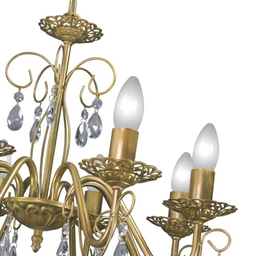 Люстра подвесная 8 ламп хрусталь Аврора S1195-8