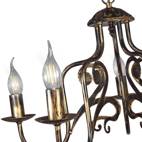 Люстра подвесная 5 ламп хрусталь Аврора S1263-5